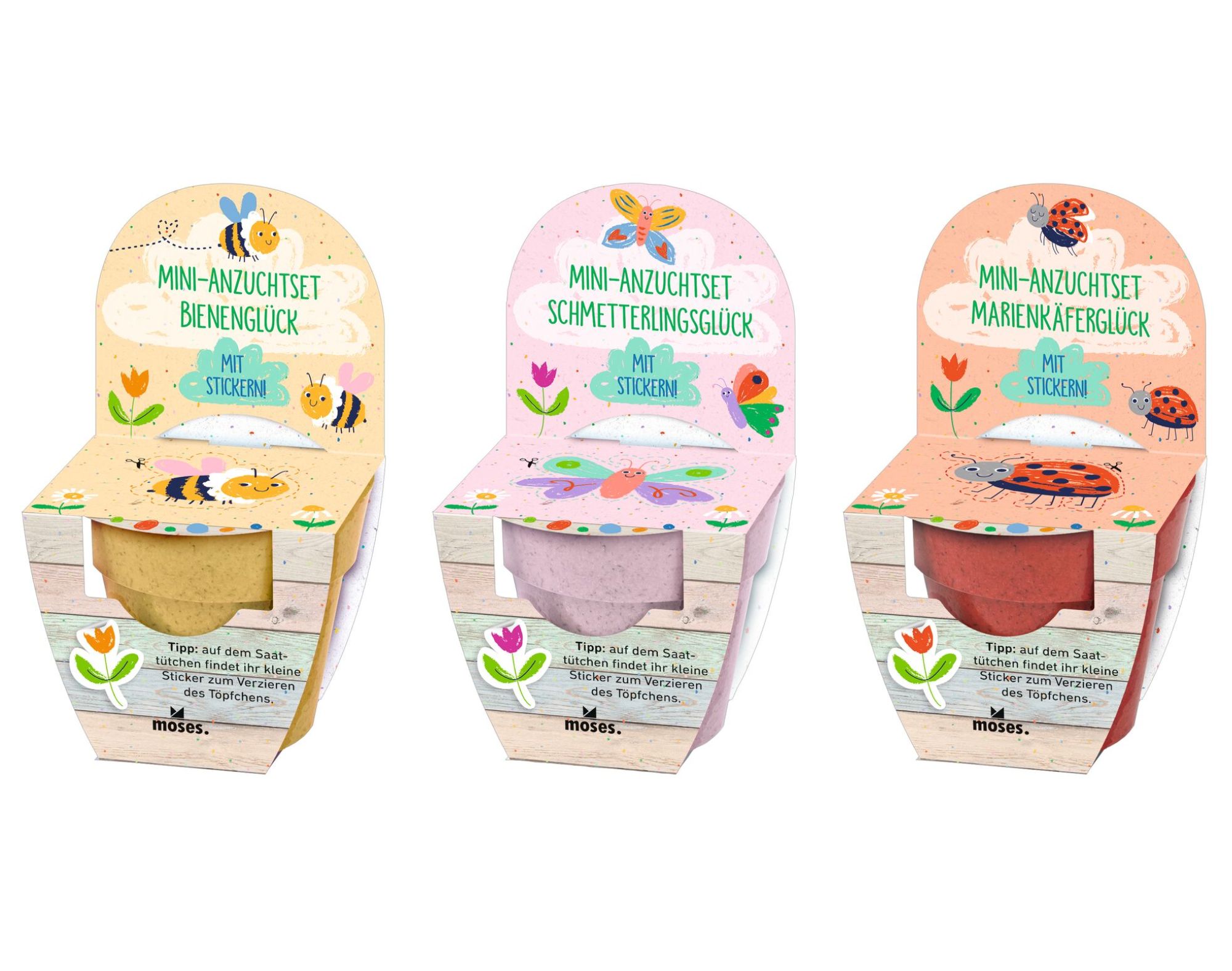 moses - Mini-Anzuchtset mit Stickern
