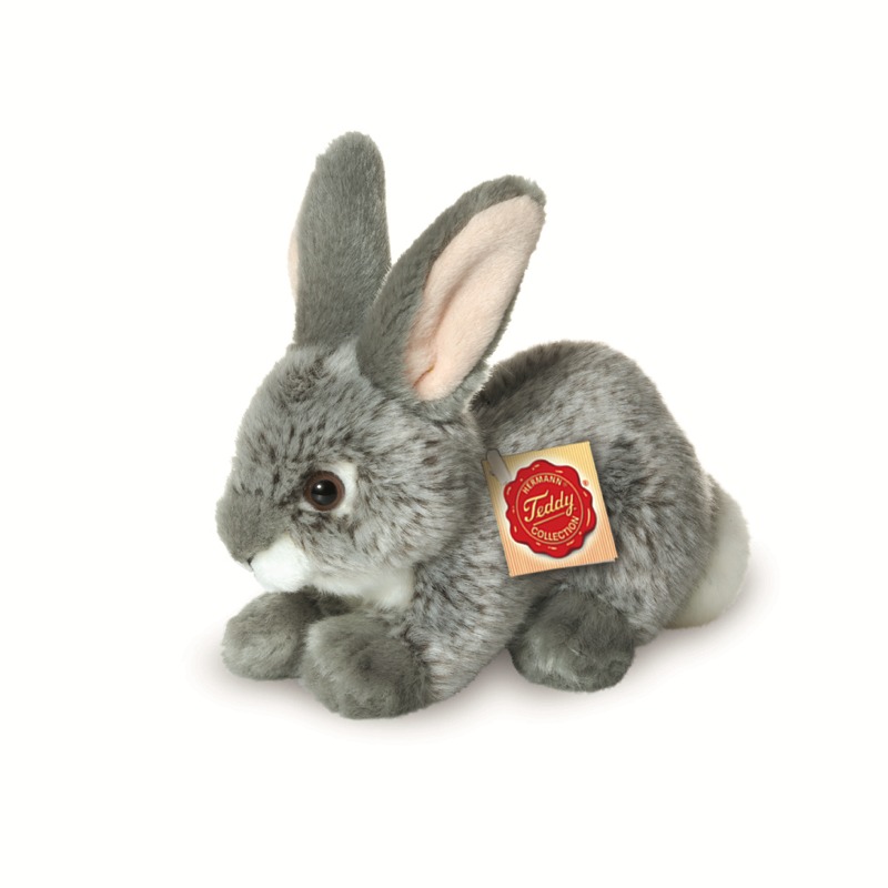 Teddy Hermann - Kuscheltier Hase sitzend grau 18 cm