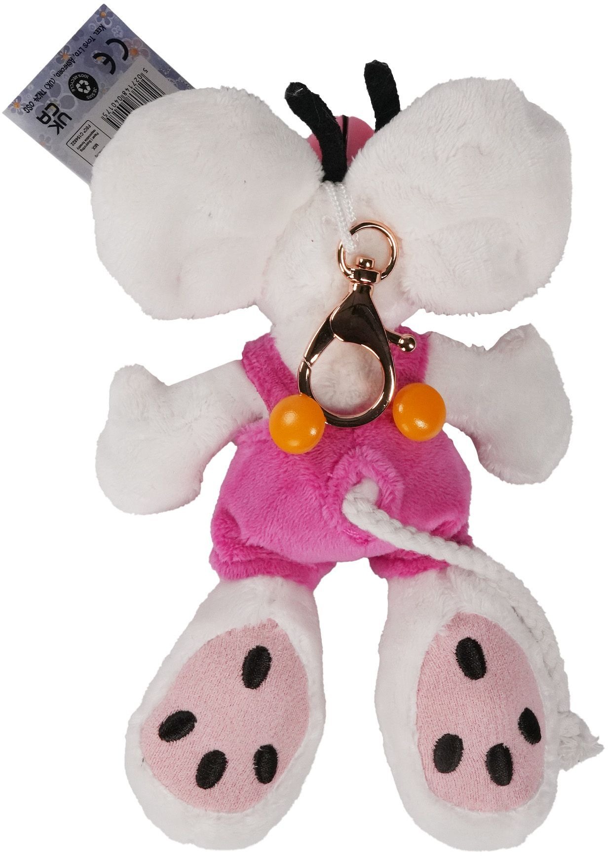 Diddl - Schlüsselanhänger Diddl rosa Latzhose