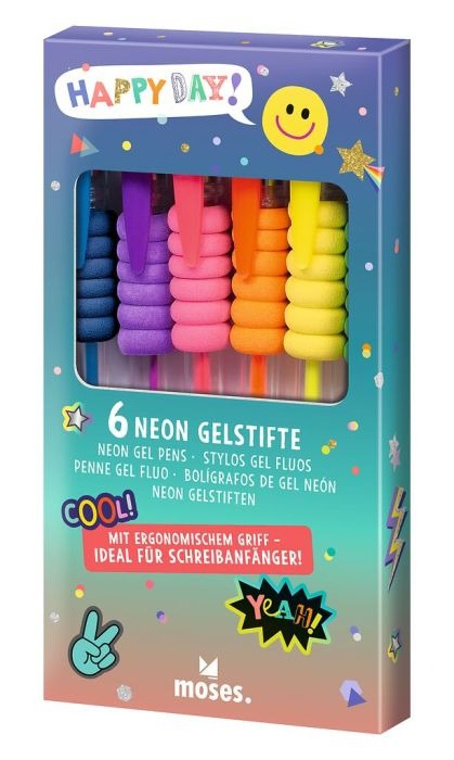 moses - Happy Day Neon Gelstifte 6er Set moses - Happy Day Neon Gelstifte 6er Set
