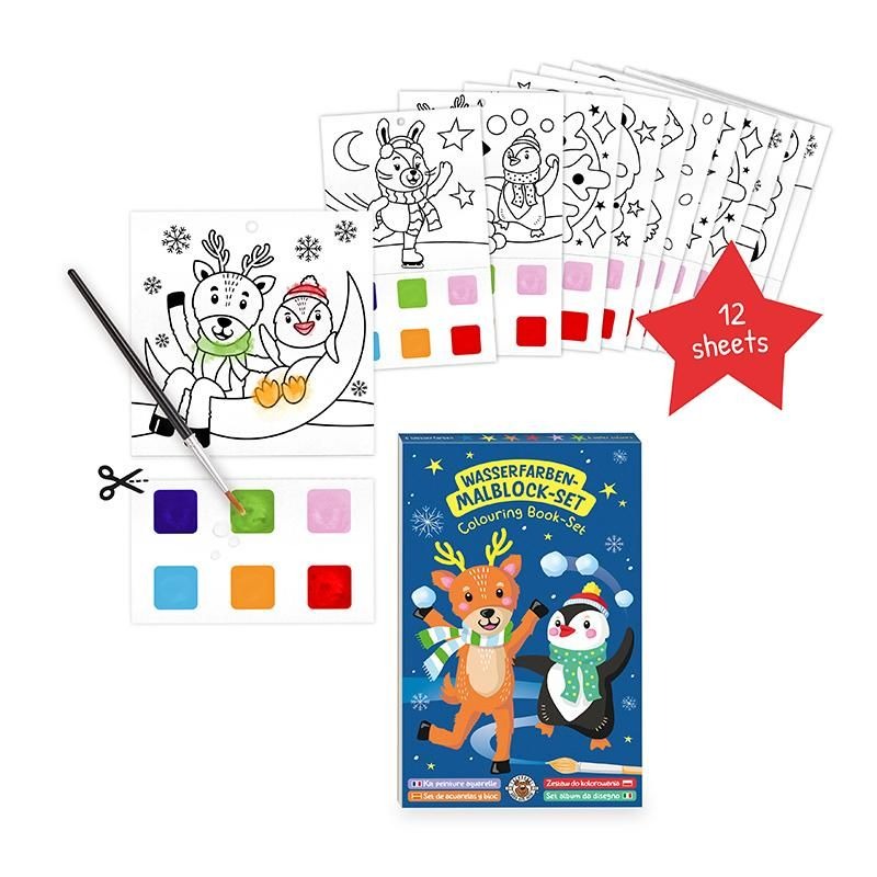 Trendhaus - MAGIC MOMENTS Wasserfarben-Malblock-Set