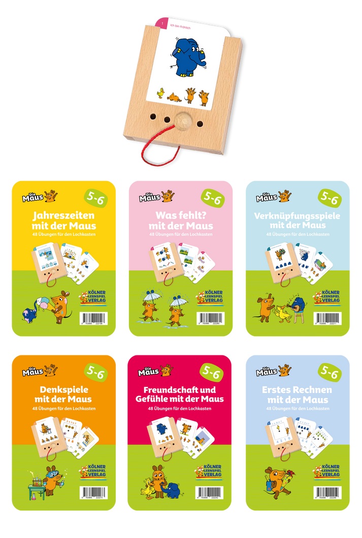 Kölner Lernspielverlag -  Lochkasten Starterset mit der Maus ab 5-6 Jahren