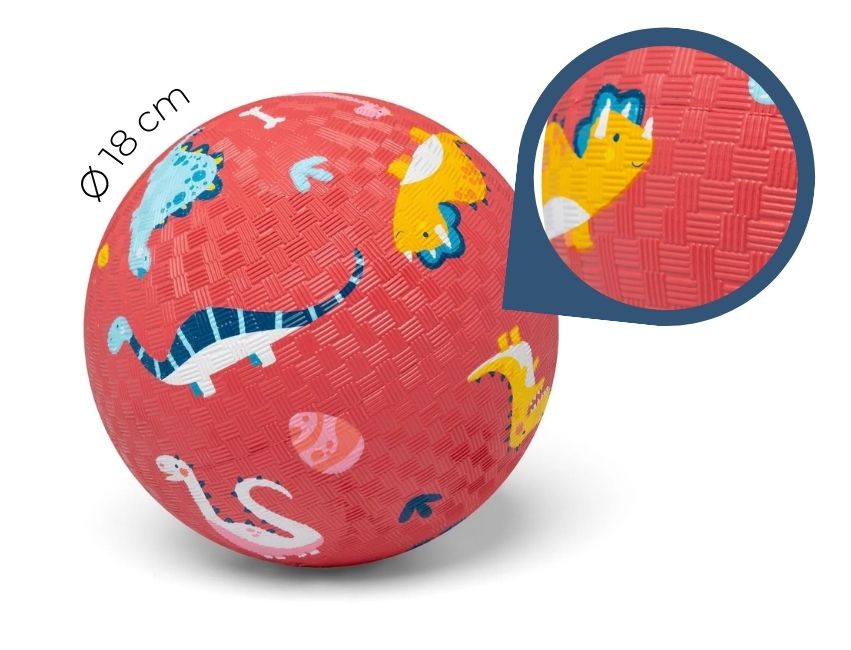 Little L - Ball aus Naturkautschuk "Dino" ⌀18cm
