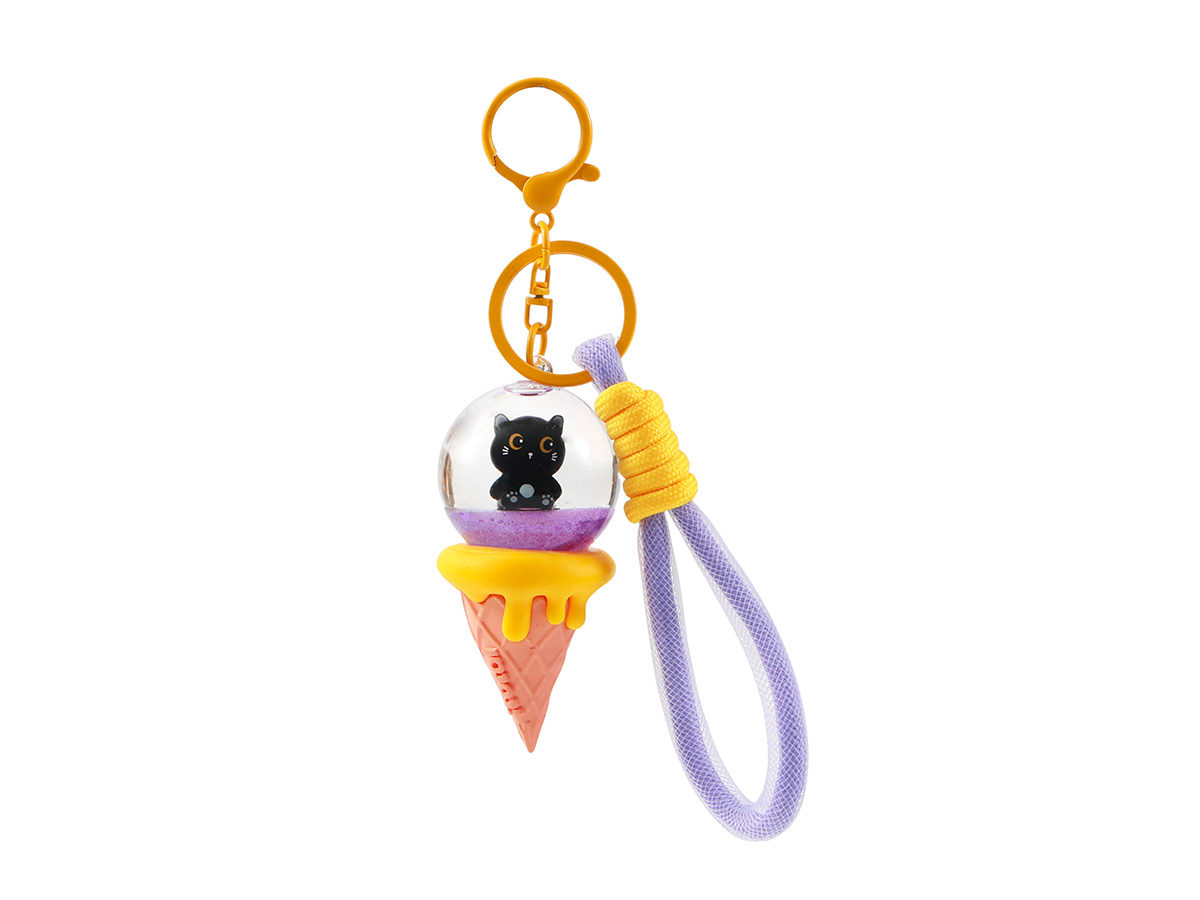itotal - Schlüsselanhänger Ice Cream Black Cat