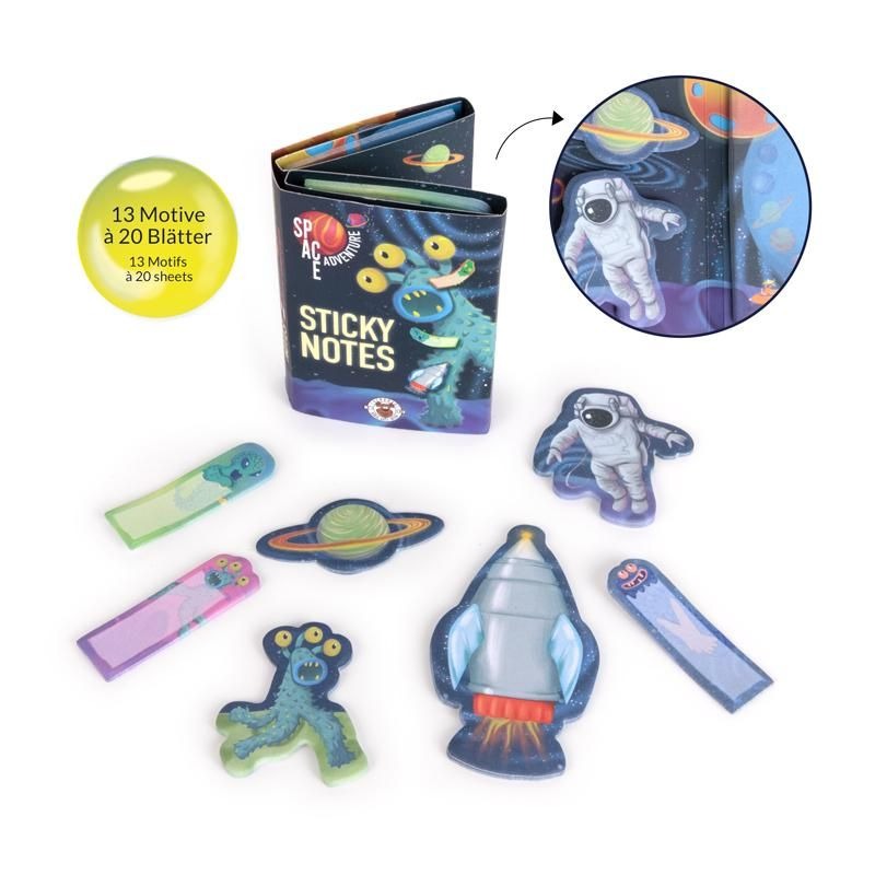 Trendhaus - SPACE ADVENTURE Sticky Notes Mini-Organizer