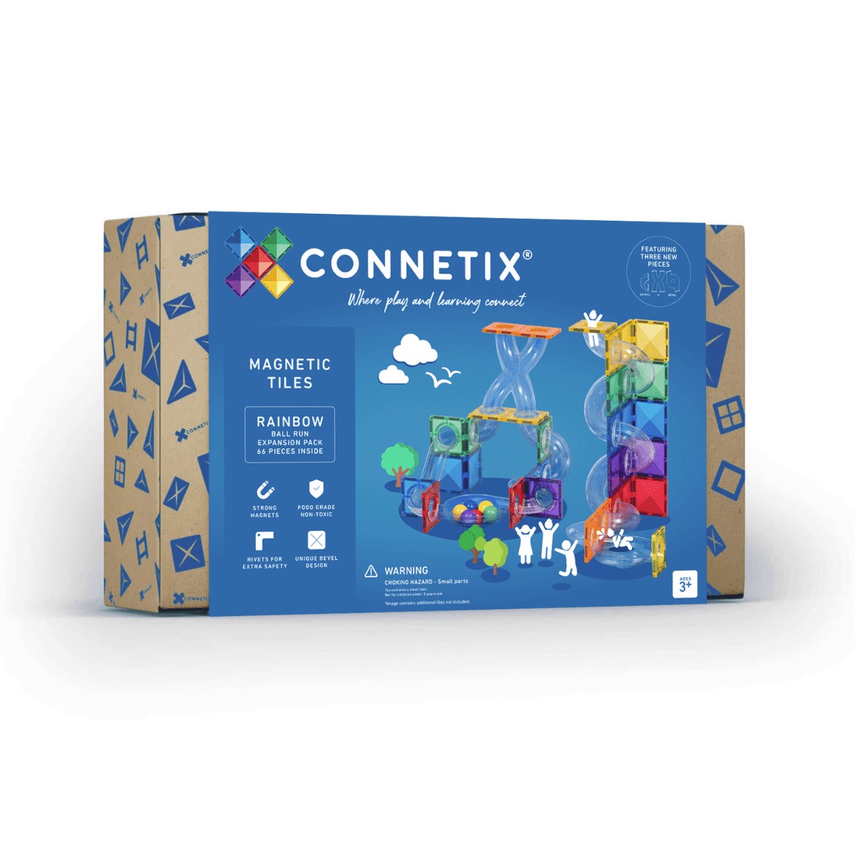 connetix - Magnetbausteine Rainbow Ball Run Erweiterung 66-tlg.