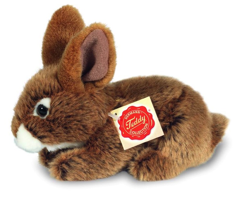 Teddy Hermann - Kuscheltier Hase sitzend braun 19 cm