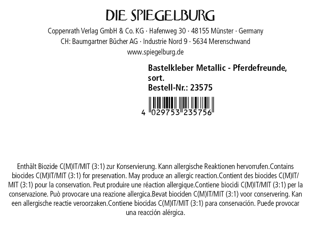 Spiegelburg - Pferdefreunde Bastelkleber Metallic