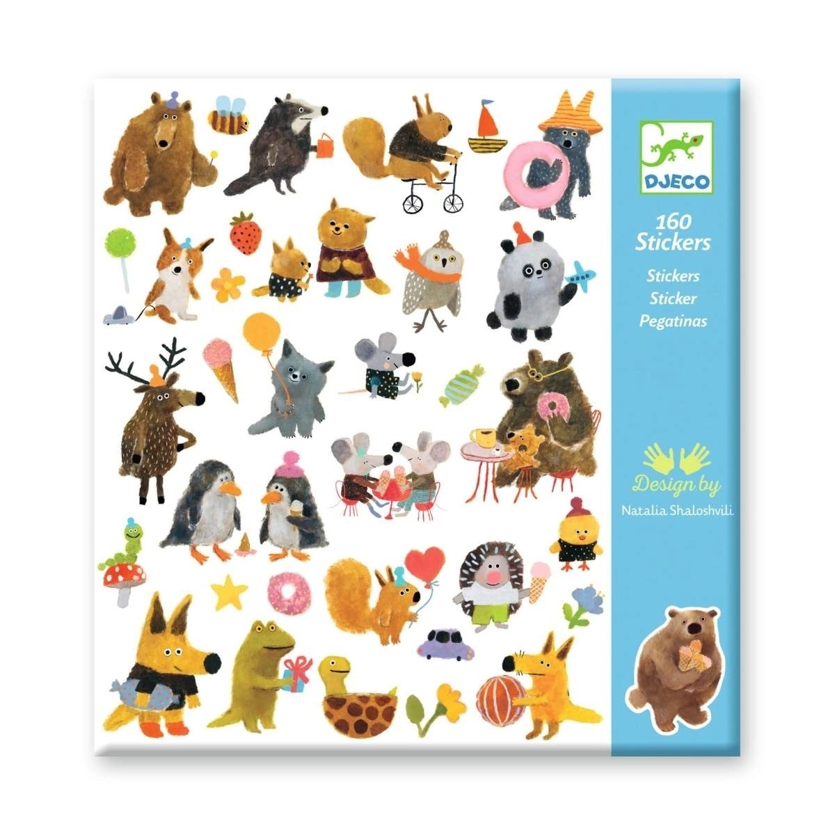 Djeco - Glitzer-Sticker: kuschelige Freunde