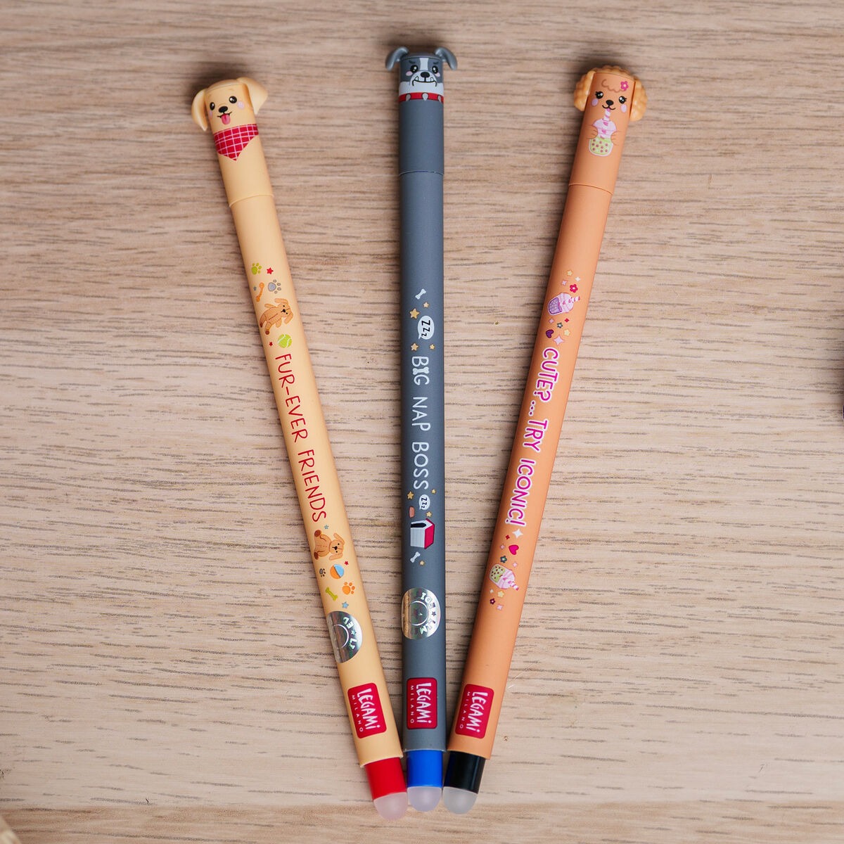 Legami - Löschbarer Gelstift 3er Set Fur-ever Friends