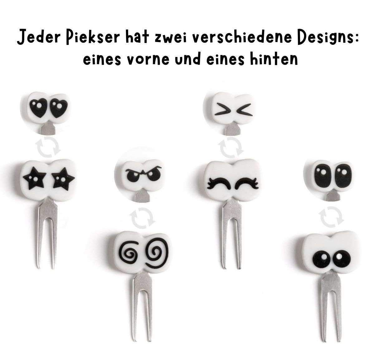 LEKKABOX - Augen Edelstahl Piekser 4er Set