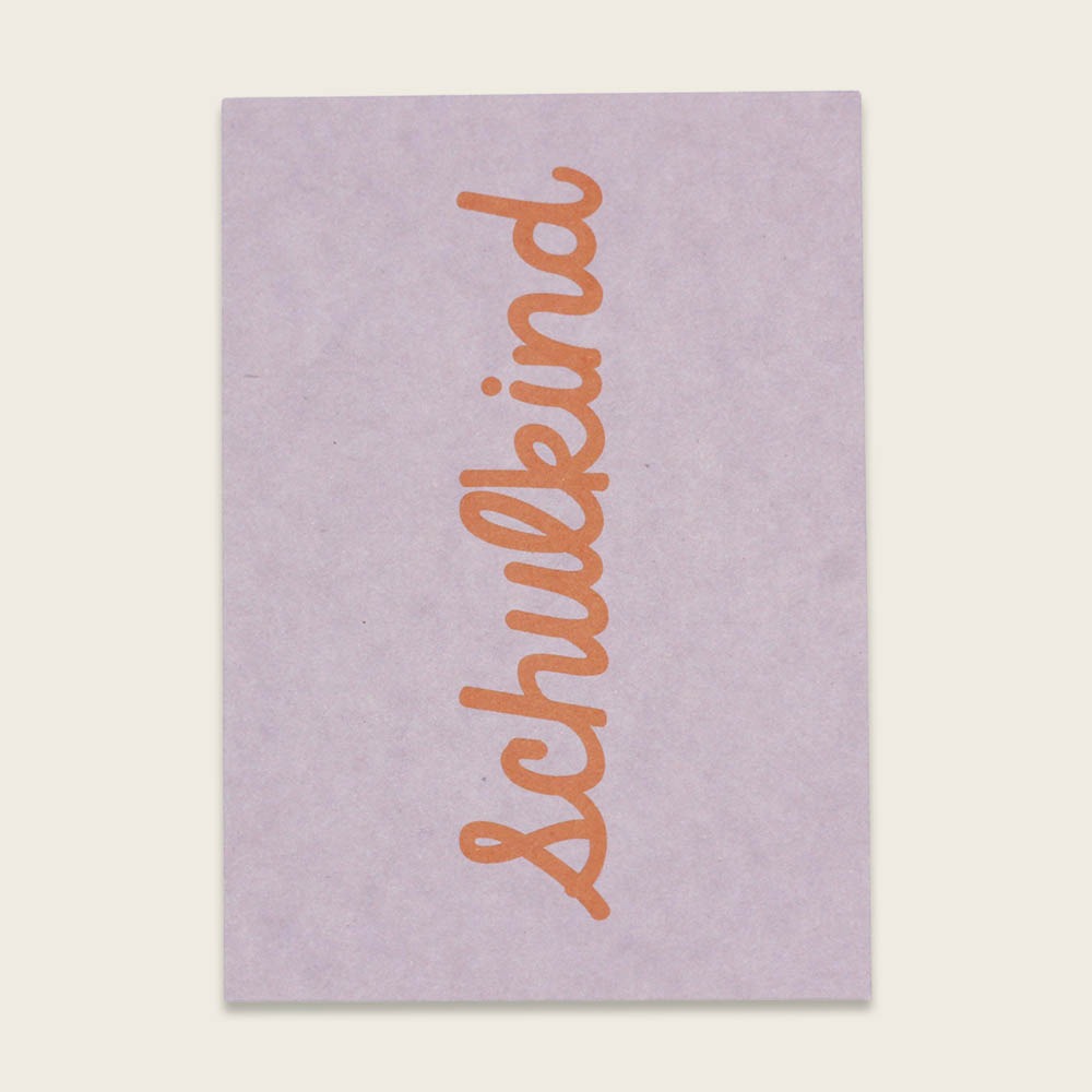 ava&yves - Postkarte Schulkind Flieder/Rosa