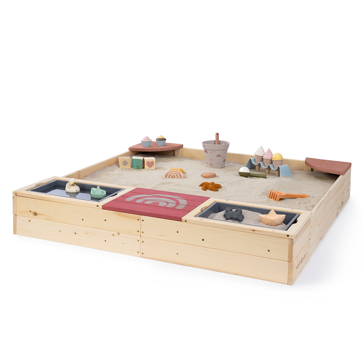 MUDDY BUDDY  ®  - Sandkasten "Beach Rebel" natur puderrosa
