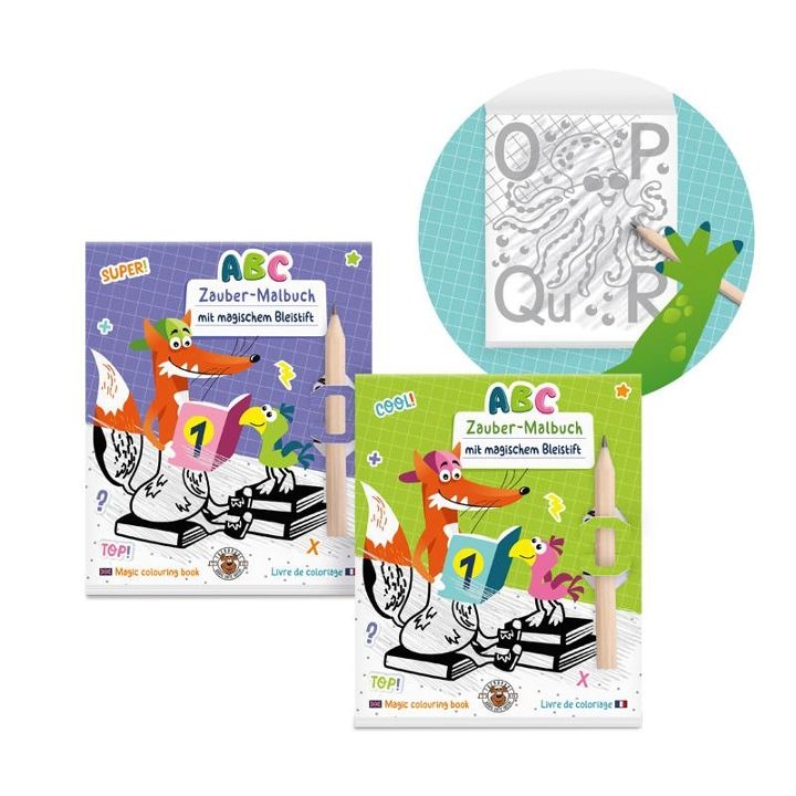 Trendhaus - ABC Zauber-Malbuch mit Bleistift