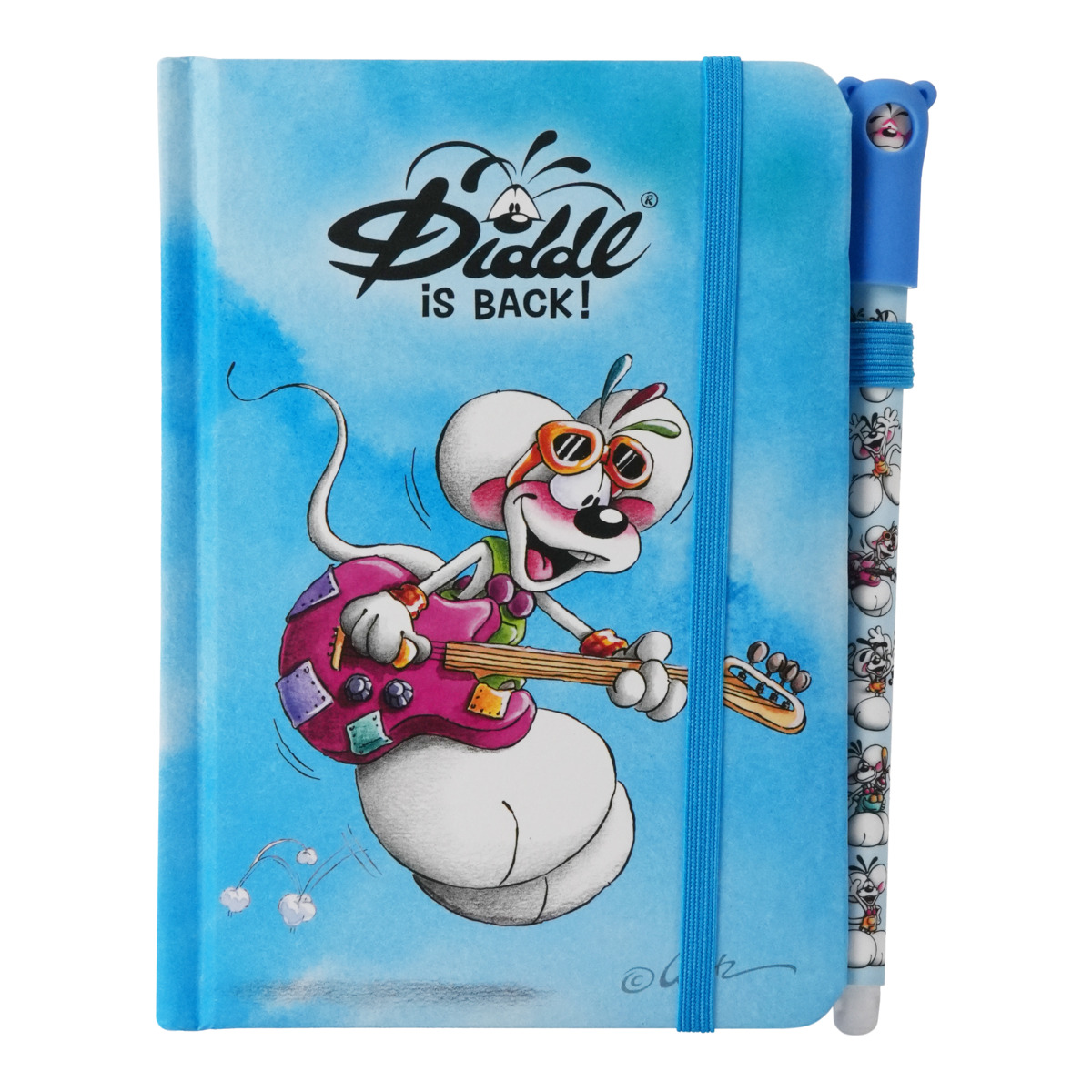 Diddl - Notizbuch Blau mit Twist Stift