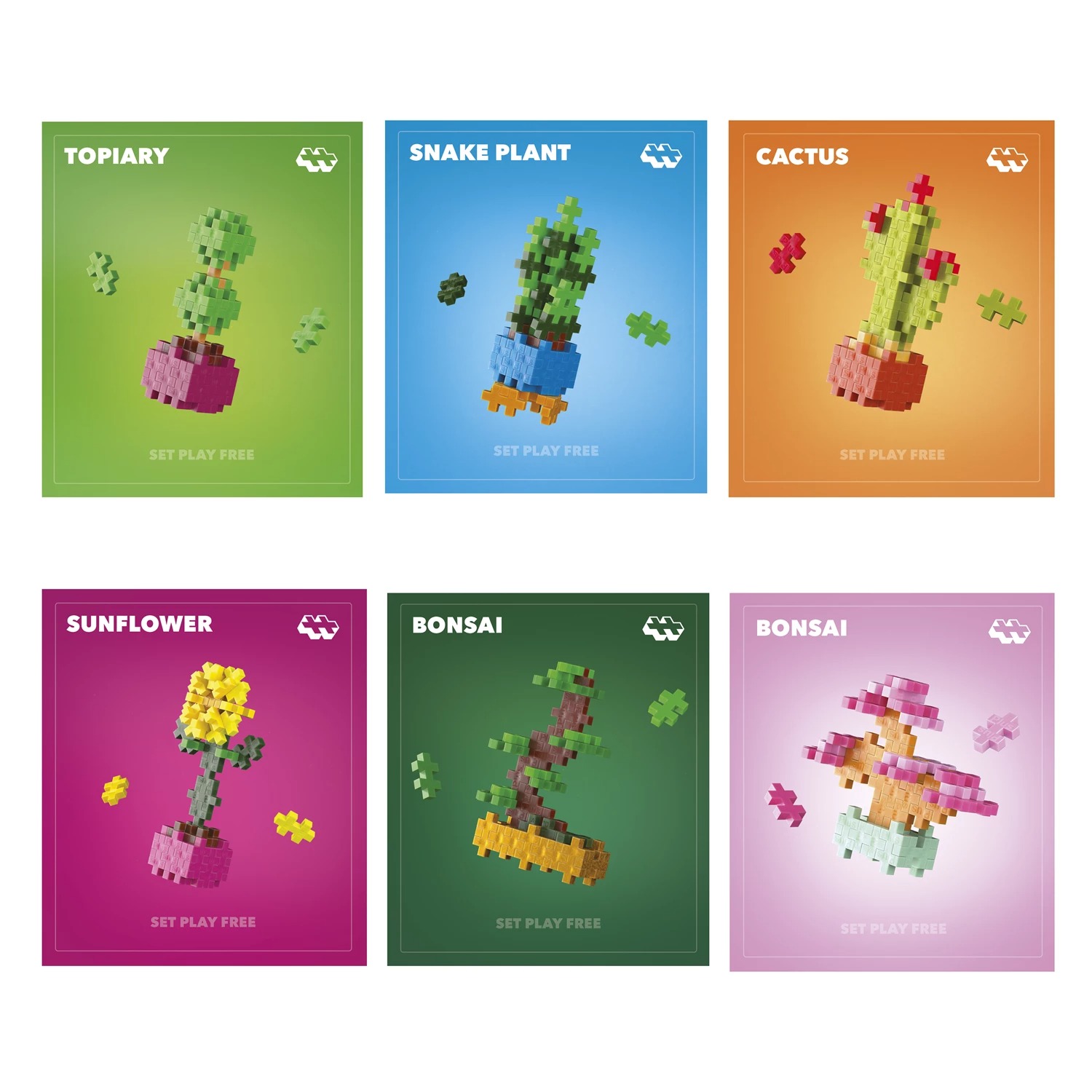 PLUS PLUS - Mini-Bausteine Puzzle Pflanzen/Blumen 1 St.