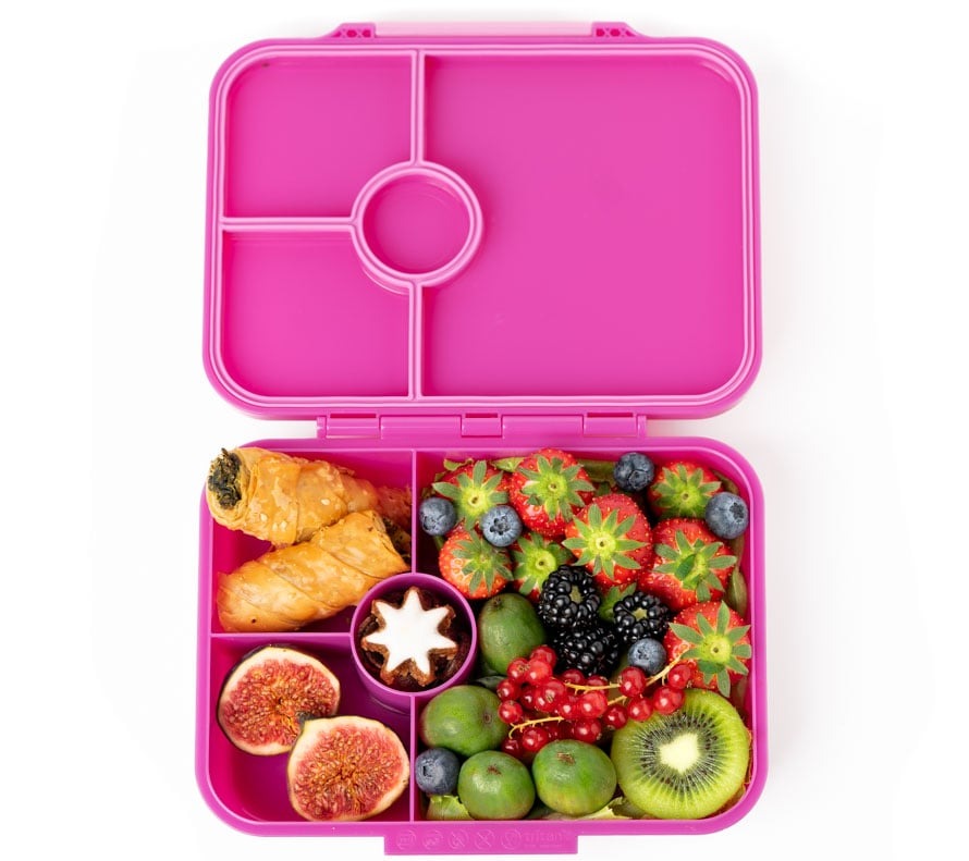 LEKKABOX - Classic Lunchbox Berry mit 4 Fächern 