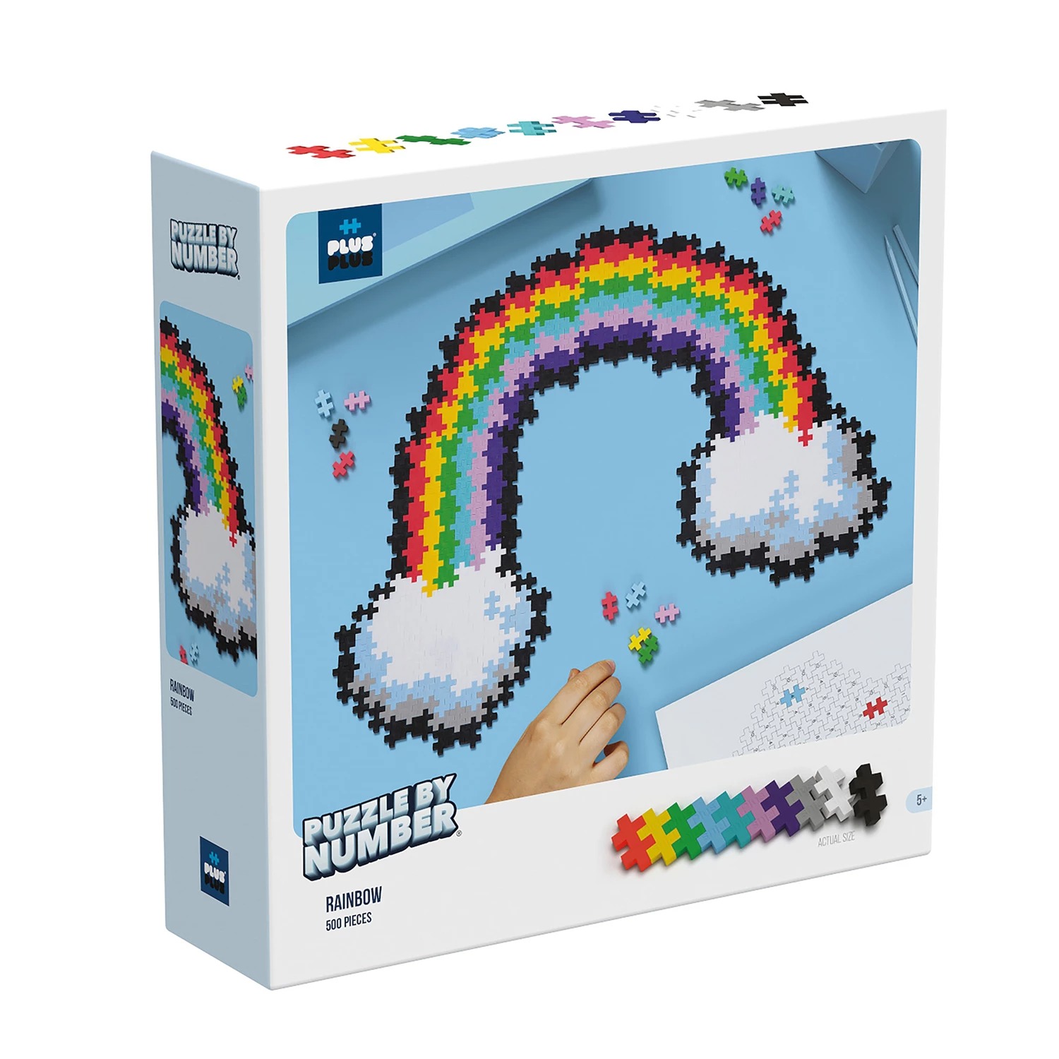 PLUS PLUS - Kreativ Bausteine 500 Stück Puzzle Regenbogen