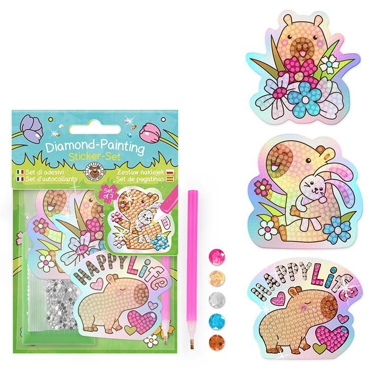 Trendhaus - Capybara Diamond-Painting Sticker-Set 