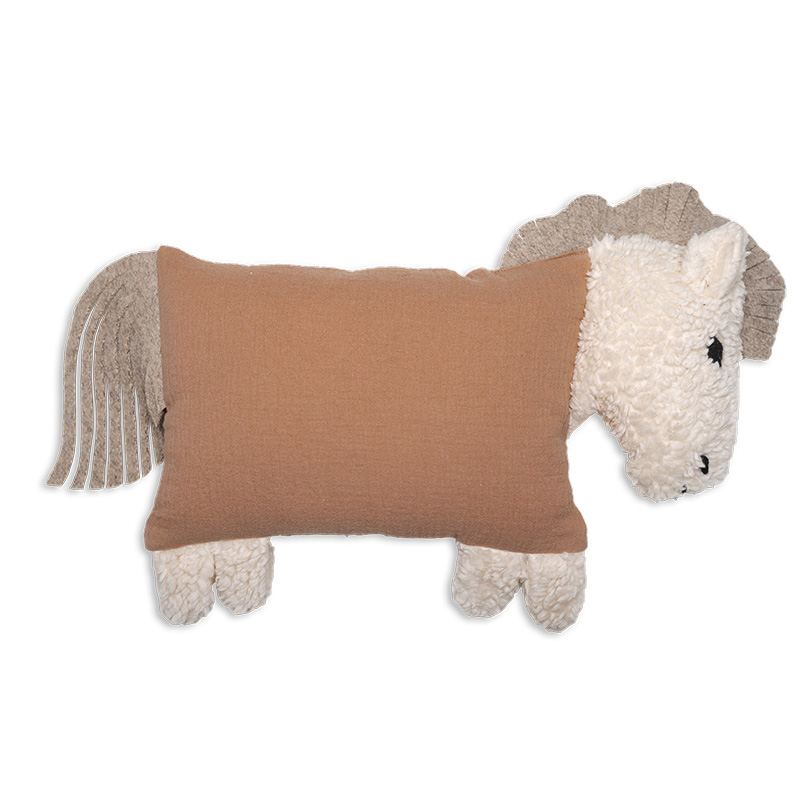 Kuschelpferd-Zimt-ohne-Stickerei Die Gräfin - Kuschelpferd Musselin