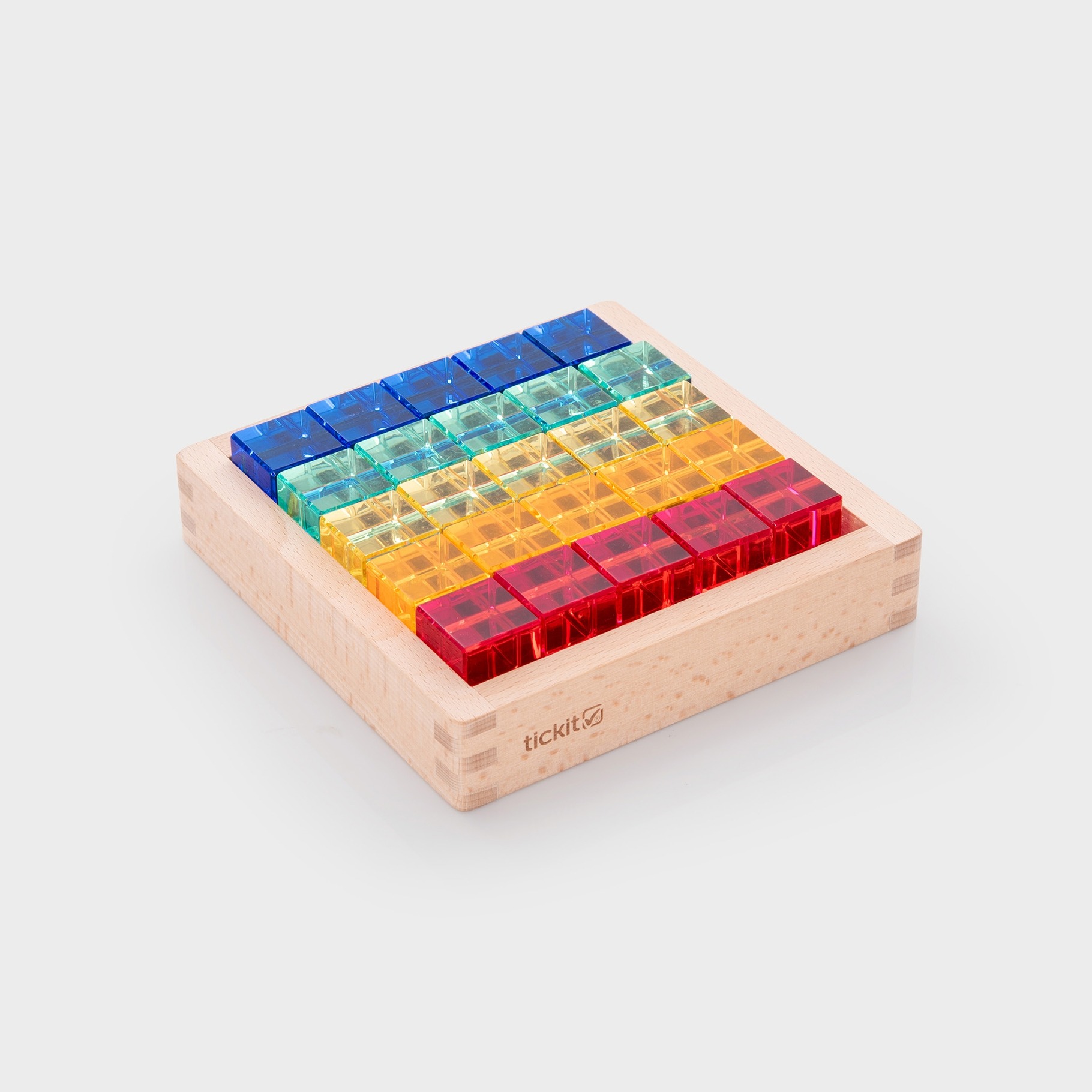 tickit - Spiegeltablett mit Acryl-Würfel