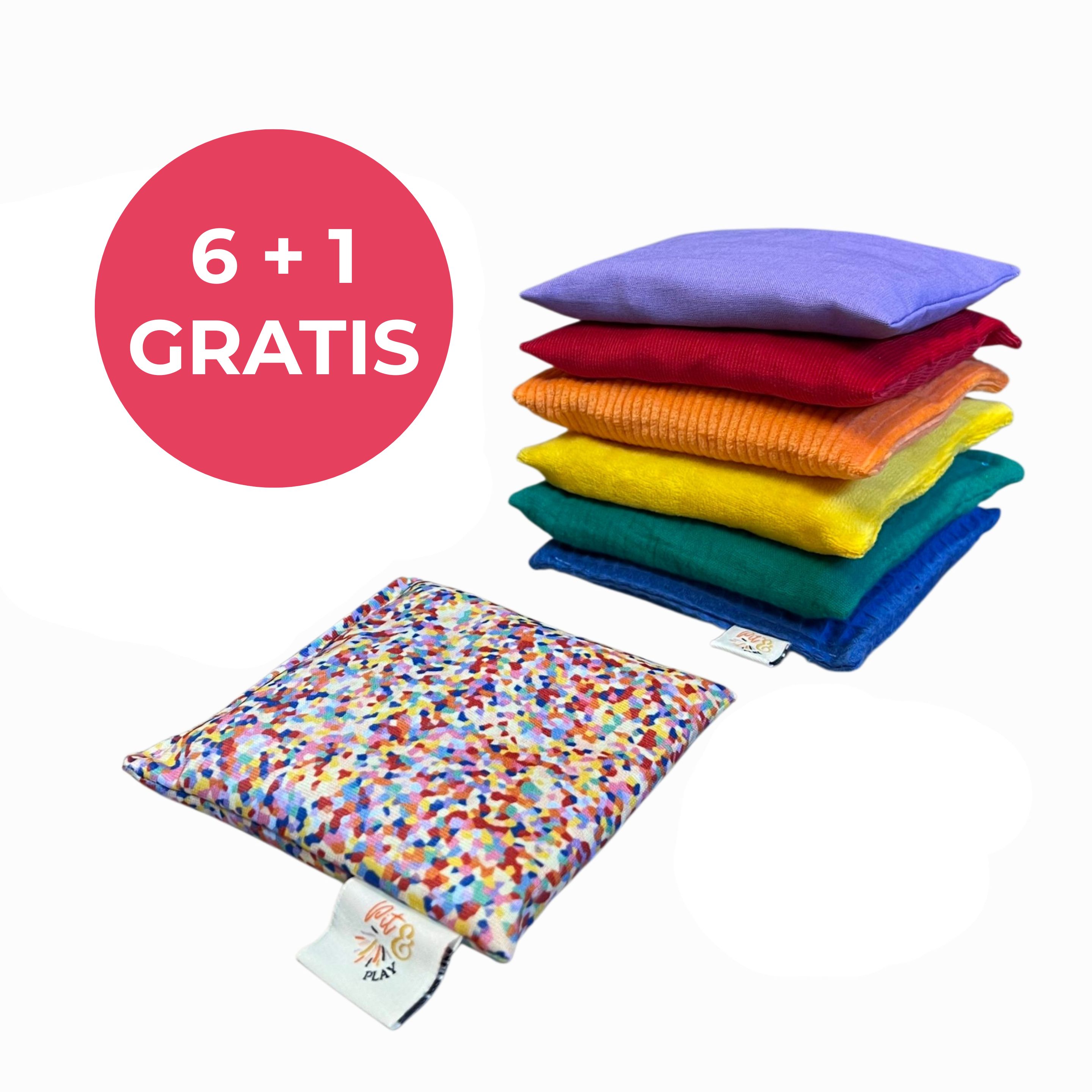 Pit & PLAY - Sensorik-Säckchen Regenbogen classic 6+1