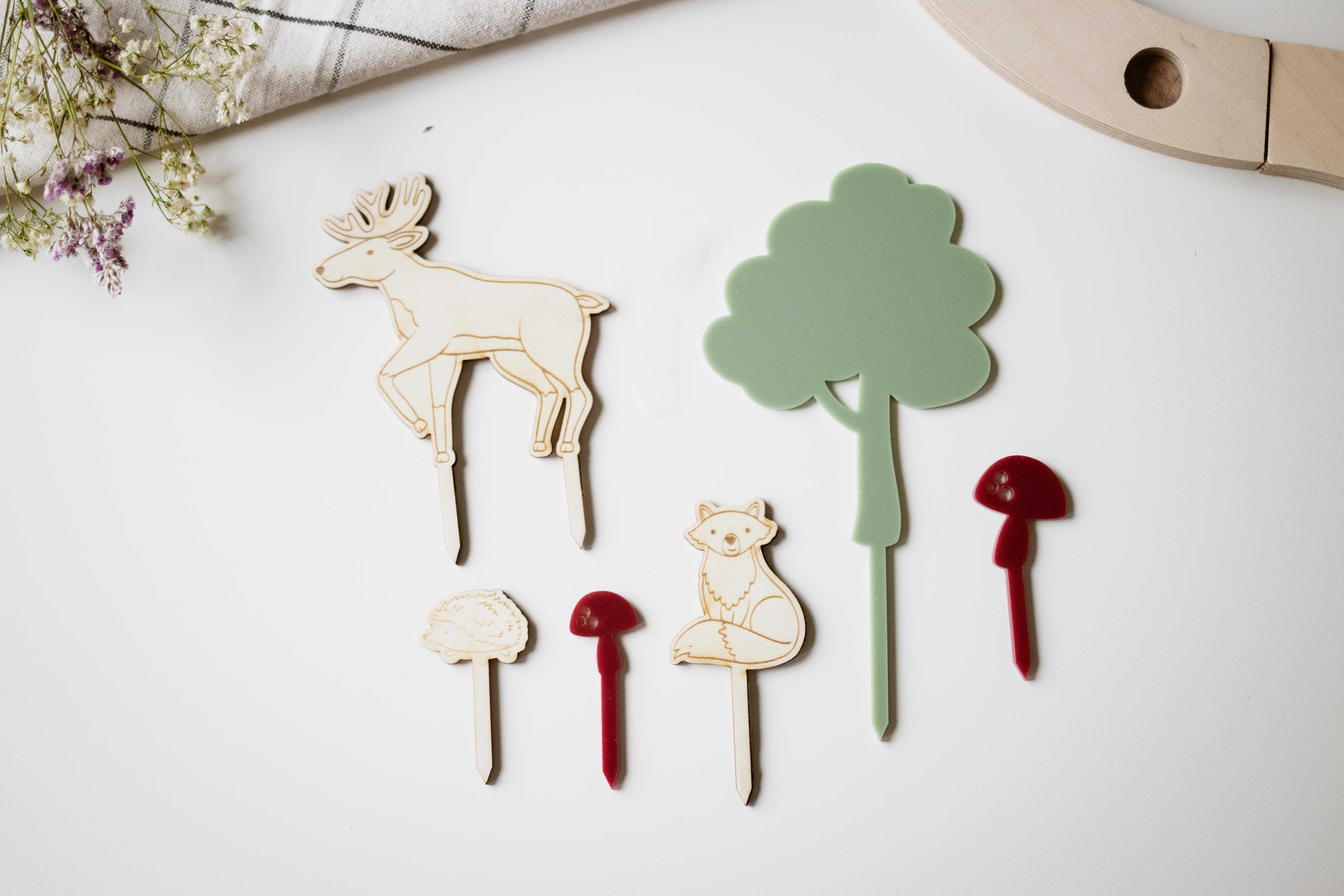 Invy Design - Cake Topper "Wald" 6er Set