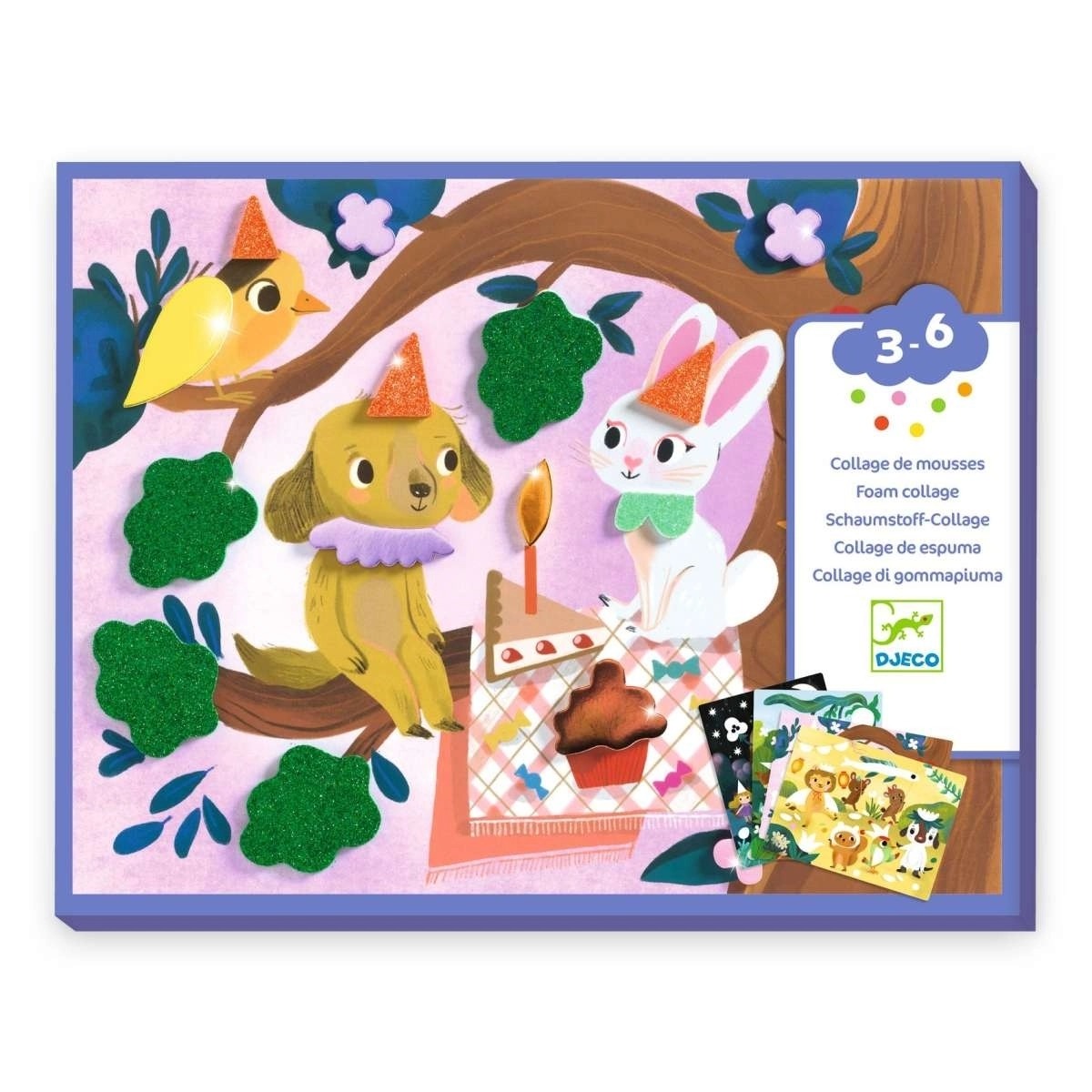 Djeco - Basteln 3-6: Collage Glitzerparty