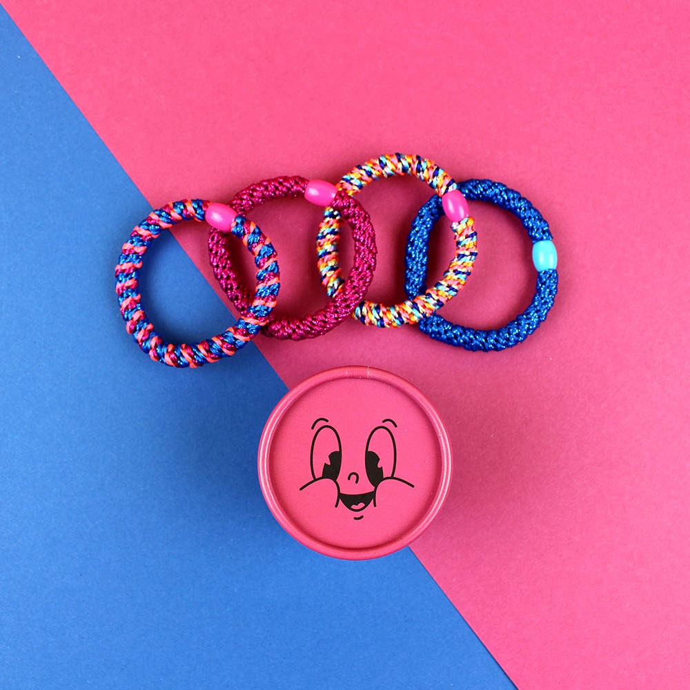 ava&yves - Haargummi-Set Pink/Blau