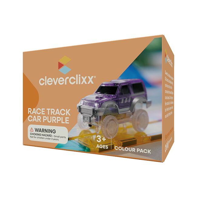 CleverClixx - Spielzeugauto Race Track Car Pastel Purple