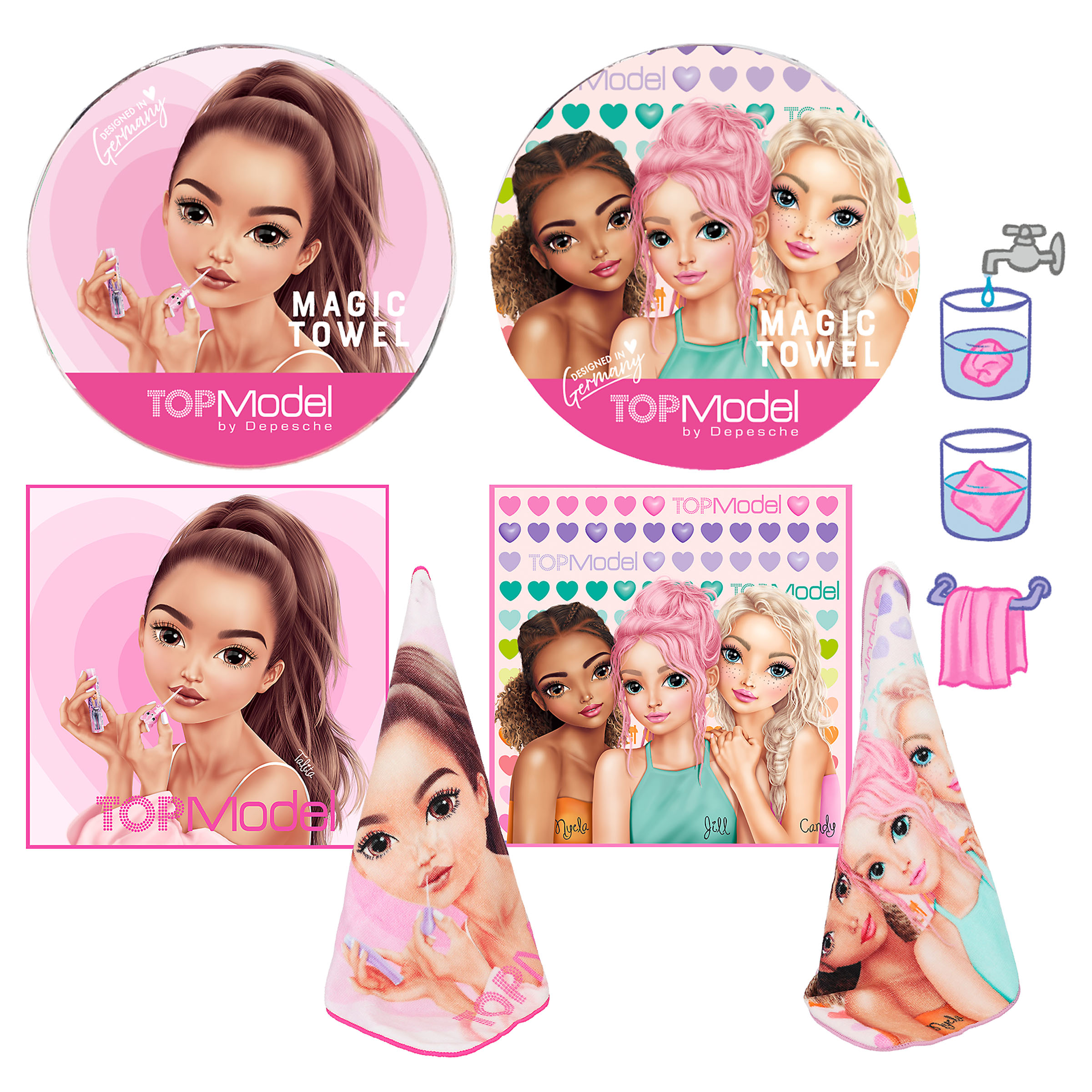 TOPModel - Magisches Handtuch BEAUTY und ME in Rosa