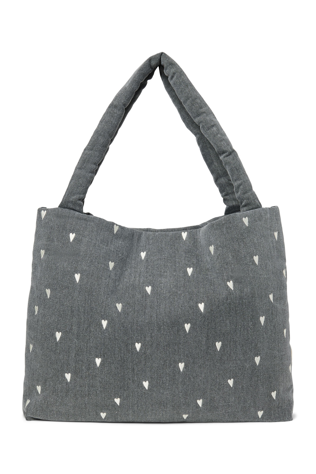 Studio Noos - Tasche Grey Denim Hearts